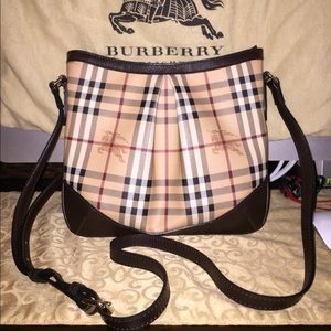 NWT Burberry Hartham Haymarket Crossbody Bag